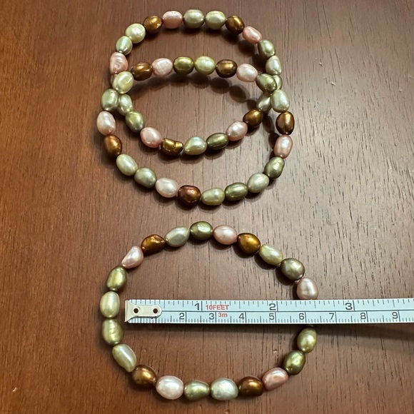 Honora Set of 3 Multicolor Freshwater Pearl Stretch Bracelets - Picture 8 of 9
